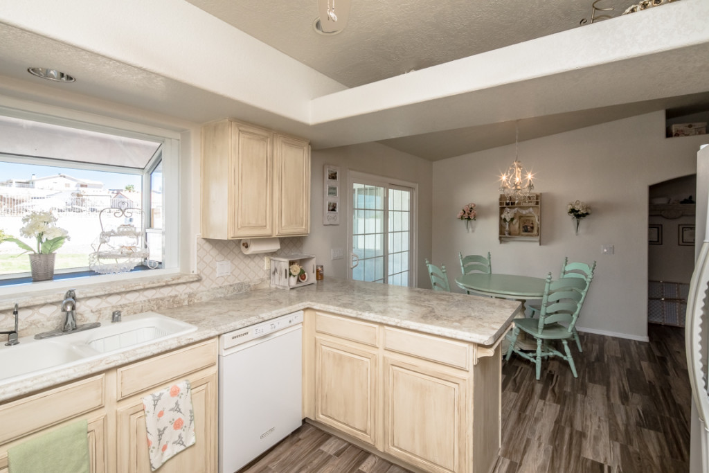 kitchen with bay window