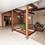 Home with exposed beam