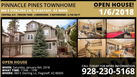 Pinnacle Pines Town Home Open house