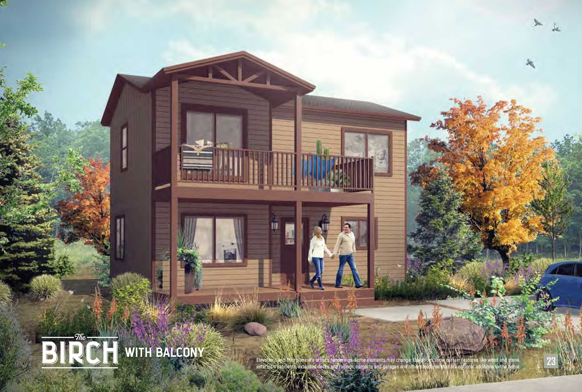 birch with balcony - brookfield home in flagstaff