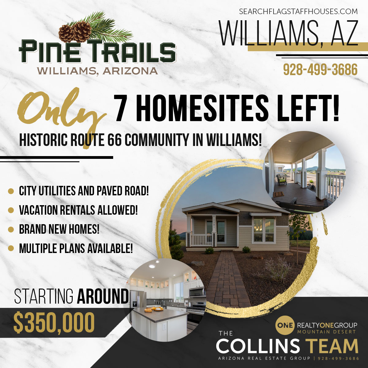 Only 7 Homesites Remaining in Pine Trails - Williams AZ!